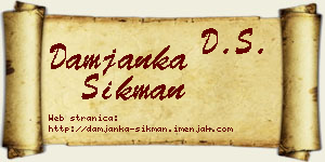 Damjanka Šikman vizit kartica